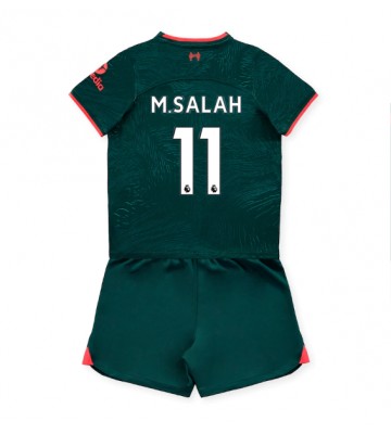 Liverpool Mohamed Salah #11 Tredjedraktsett Barn 2022-23 Kortermet (+ Korte bukser)
